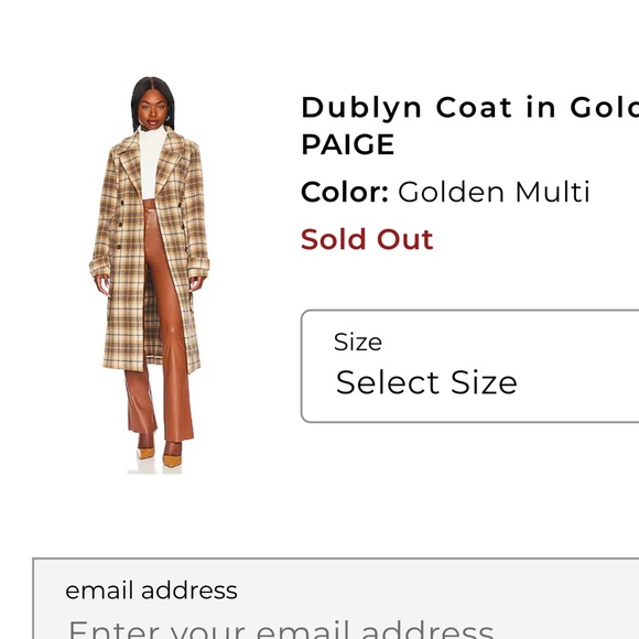 PAIGE Women's Tan Plaid Trench Coat - Picture 2 of 3